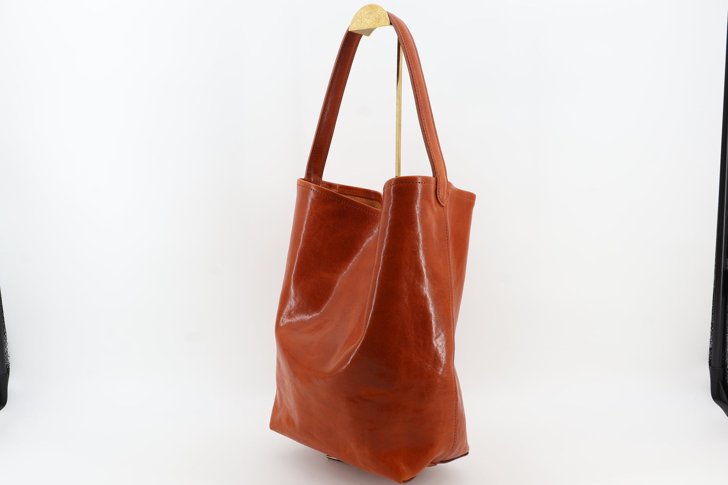Bison Leather Shoulder Tote Eugo