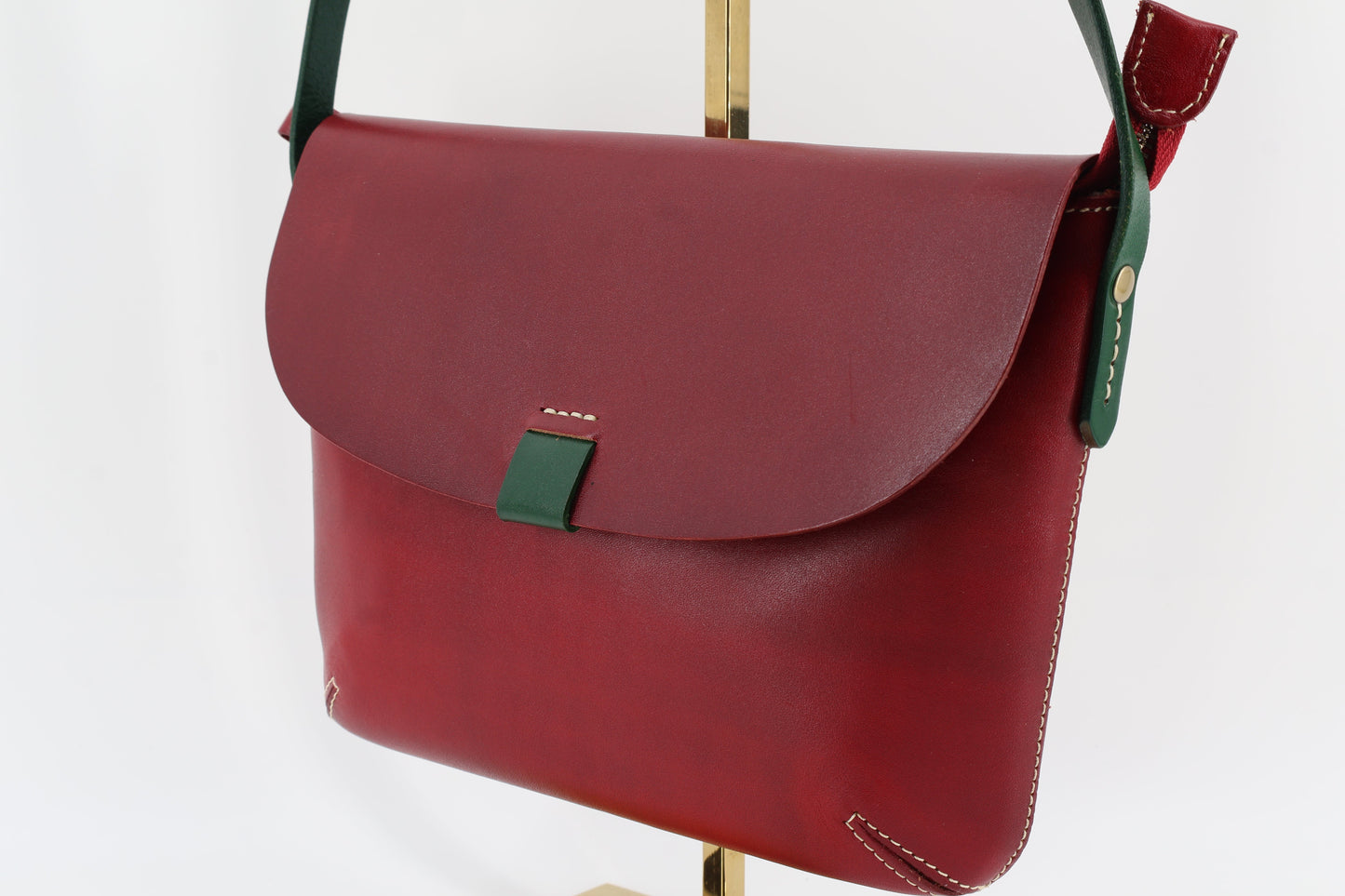 Red Leather Crossbody Bag – Modern Classic Eugo