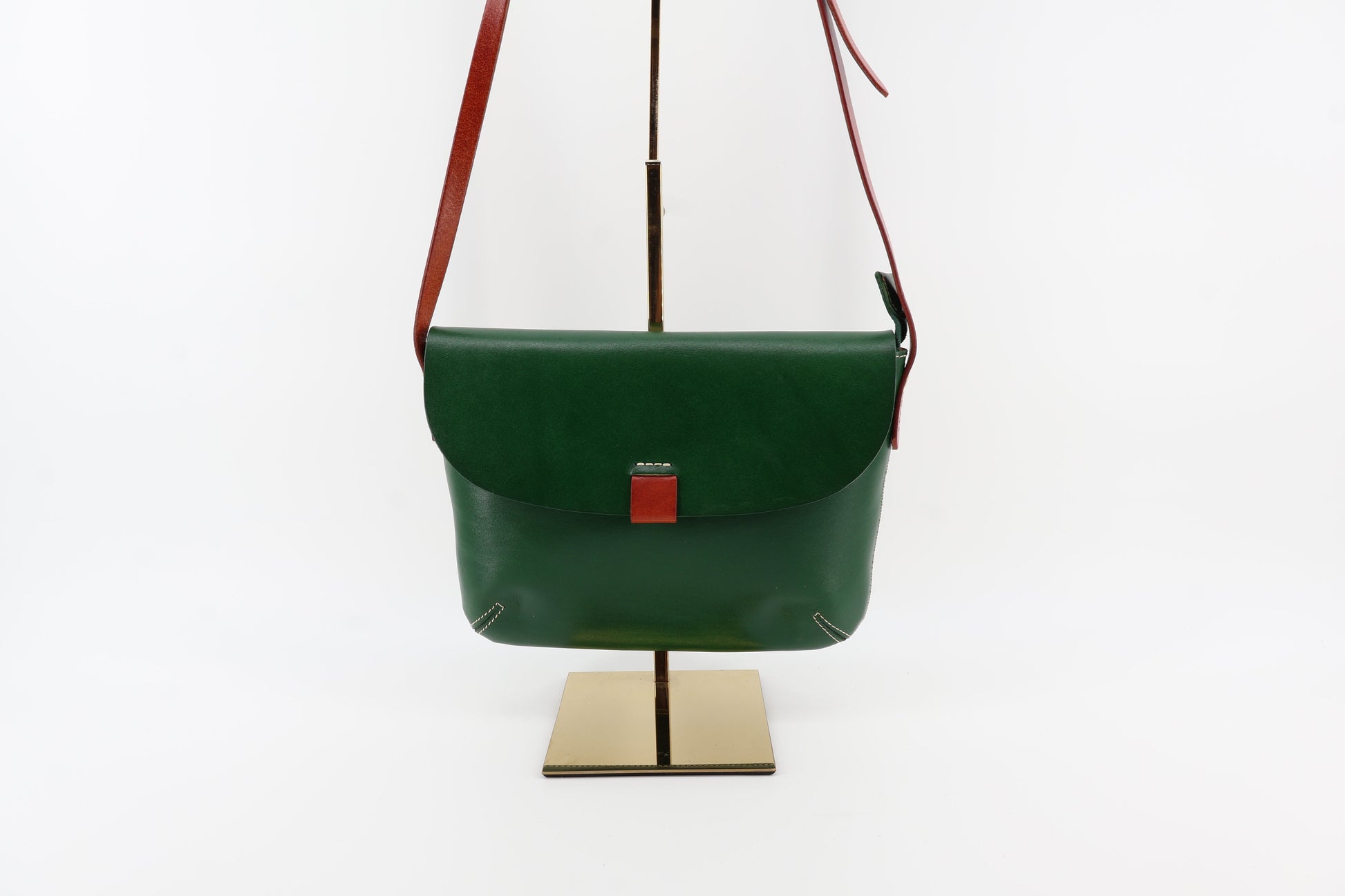 Green Leather Crossbody Bag – Modern Classic Eugo