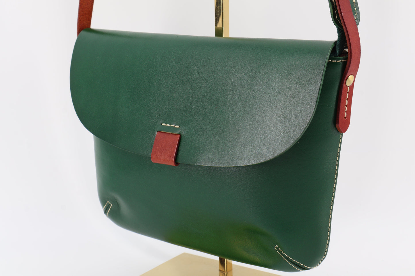 Green Leather Crossbody Bag – Modern Classic Eugo