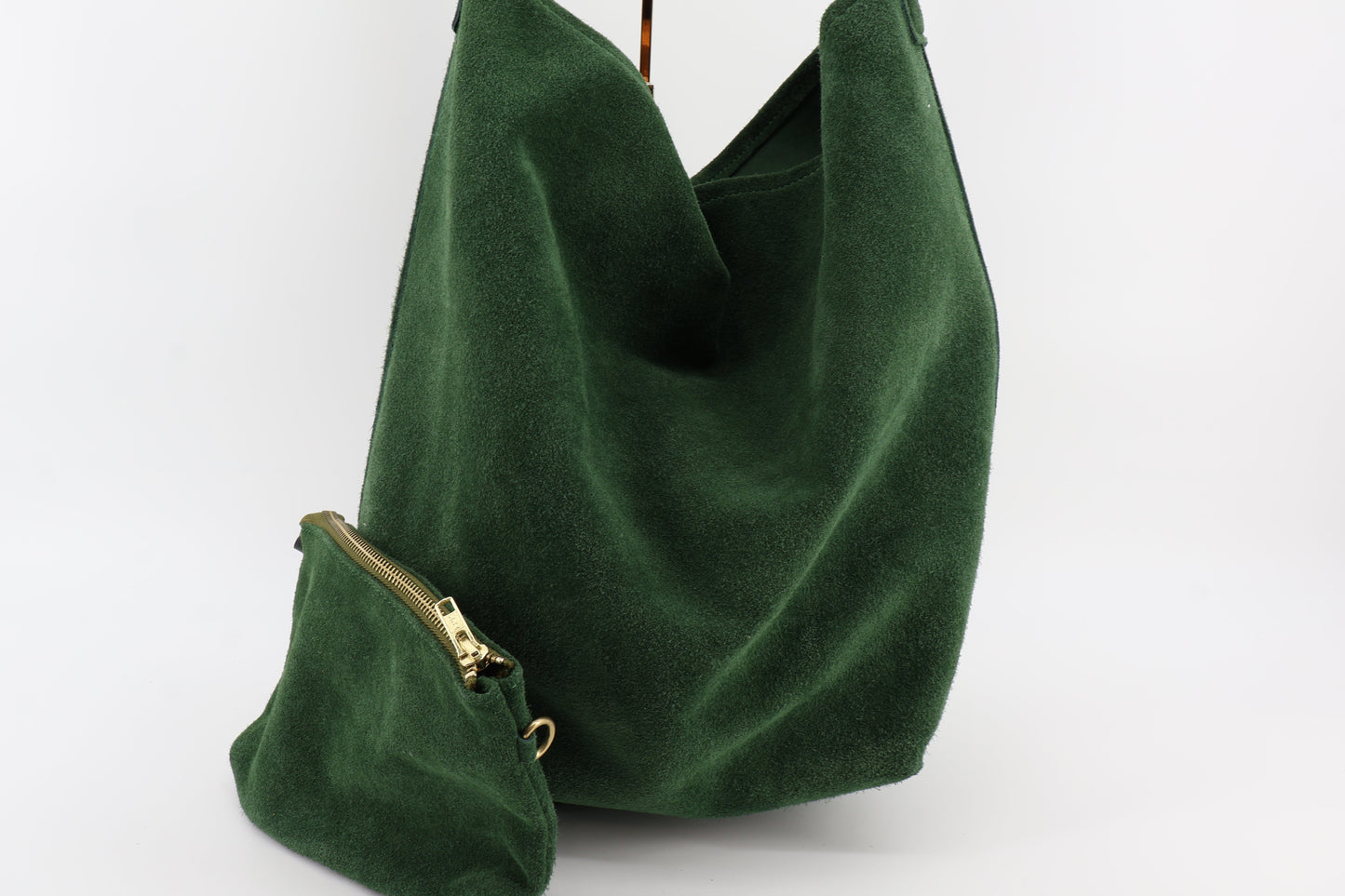 Forest Suede Hobo & Zip Pouch Eugo