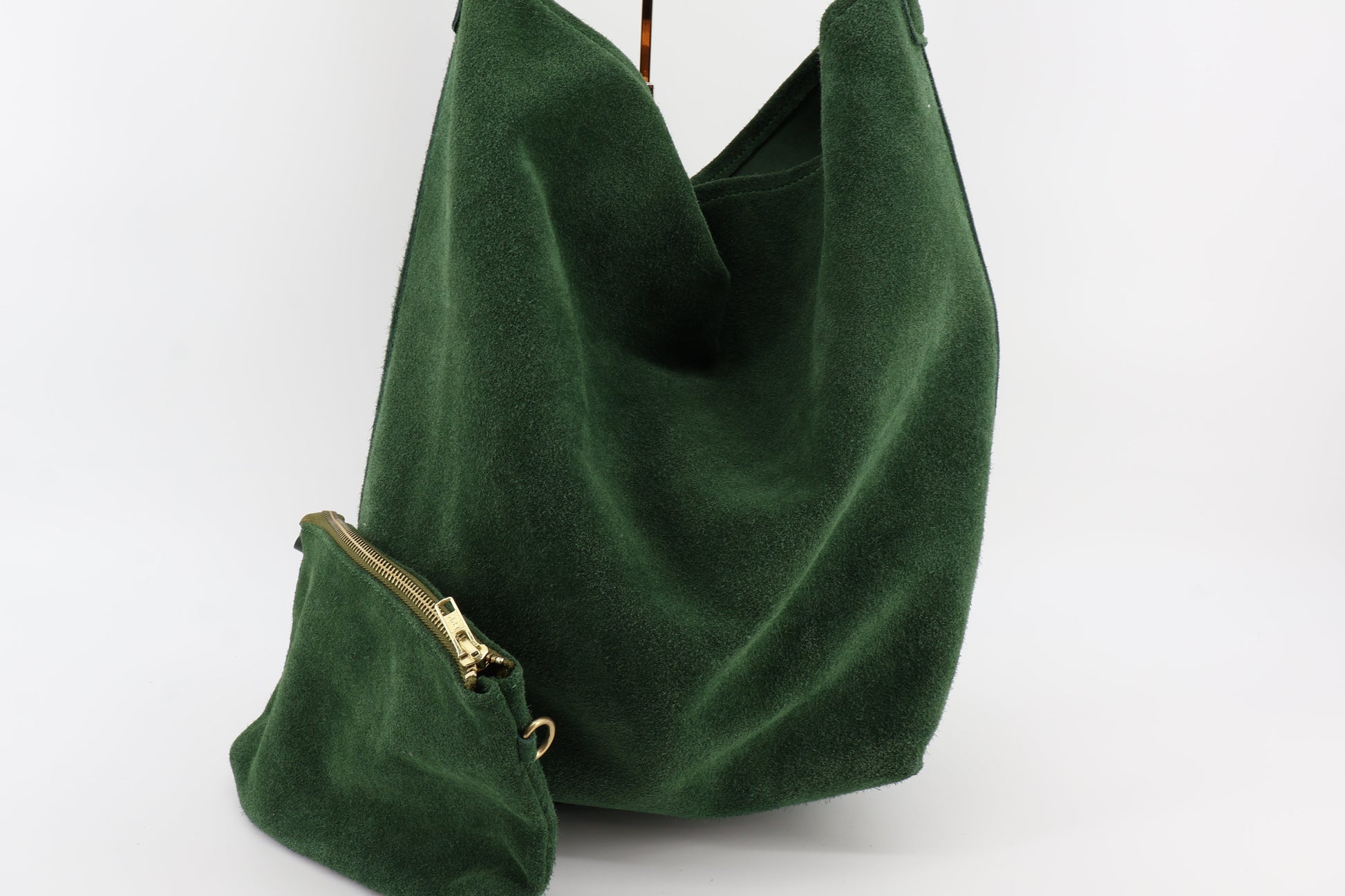 Forest Suede Hobo & Zip Pouch Eugo