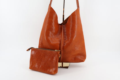 Saddle Leather Hobo & Zip Pouch Eugo
