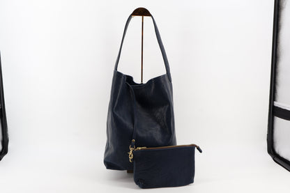 Midnight Leather Hobo & Zip Pouch Eugo